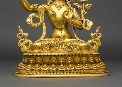 Nepalese Manjushree Statue – Vajrayana Wisdom Sculpture