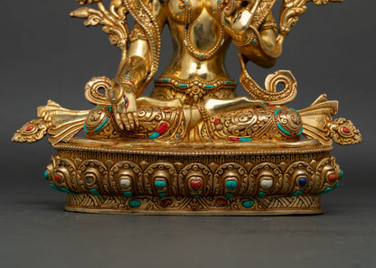 White Tara Statue | Handmade Nepalese Spiritual Artwork