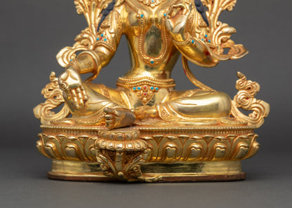 Green Tara Figurine | Traditionally Handcrafted Nepalese Statue