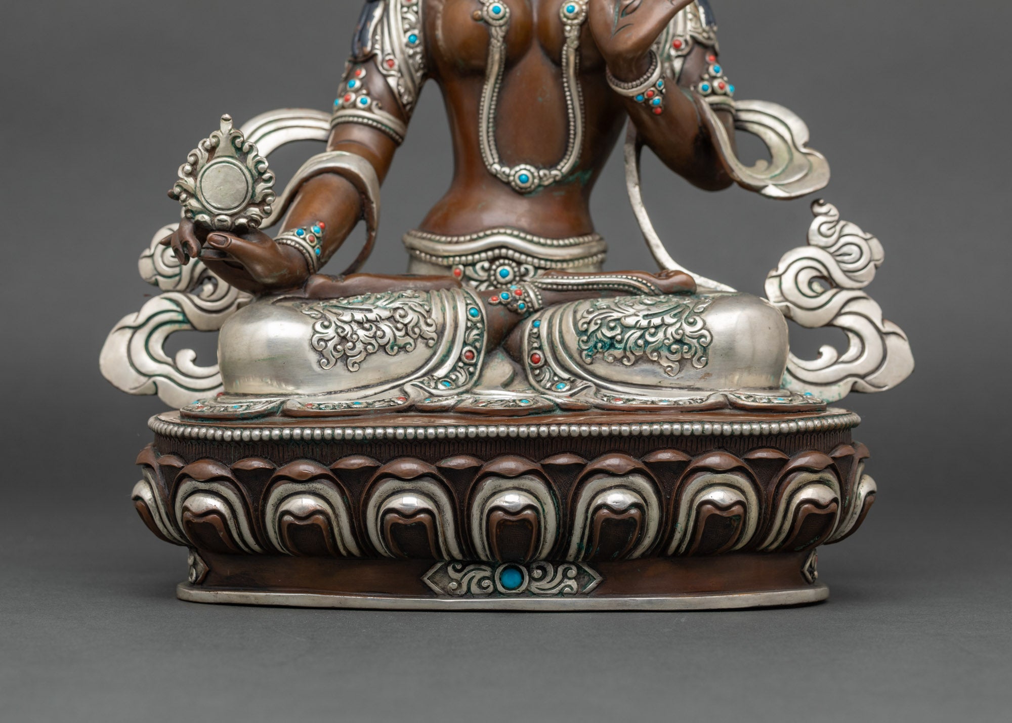 Dukar Oxidized Copper Statue | Handmade Buddhist Spiritual Decor