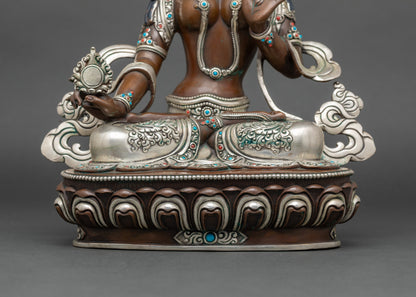Dukar Oxidized Copper Statue | Handmade Buddhist Spiritual Decor