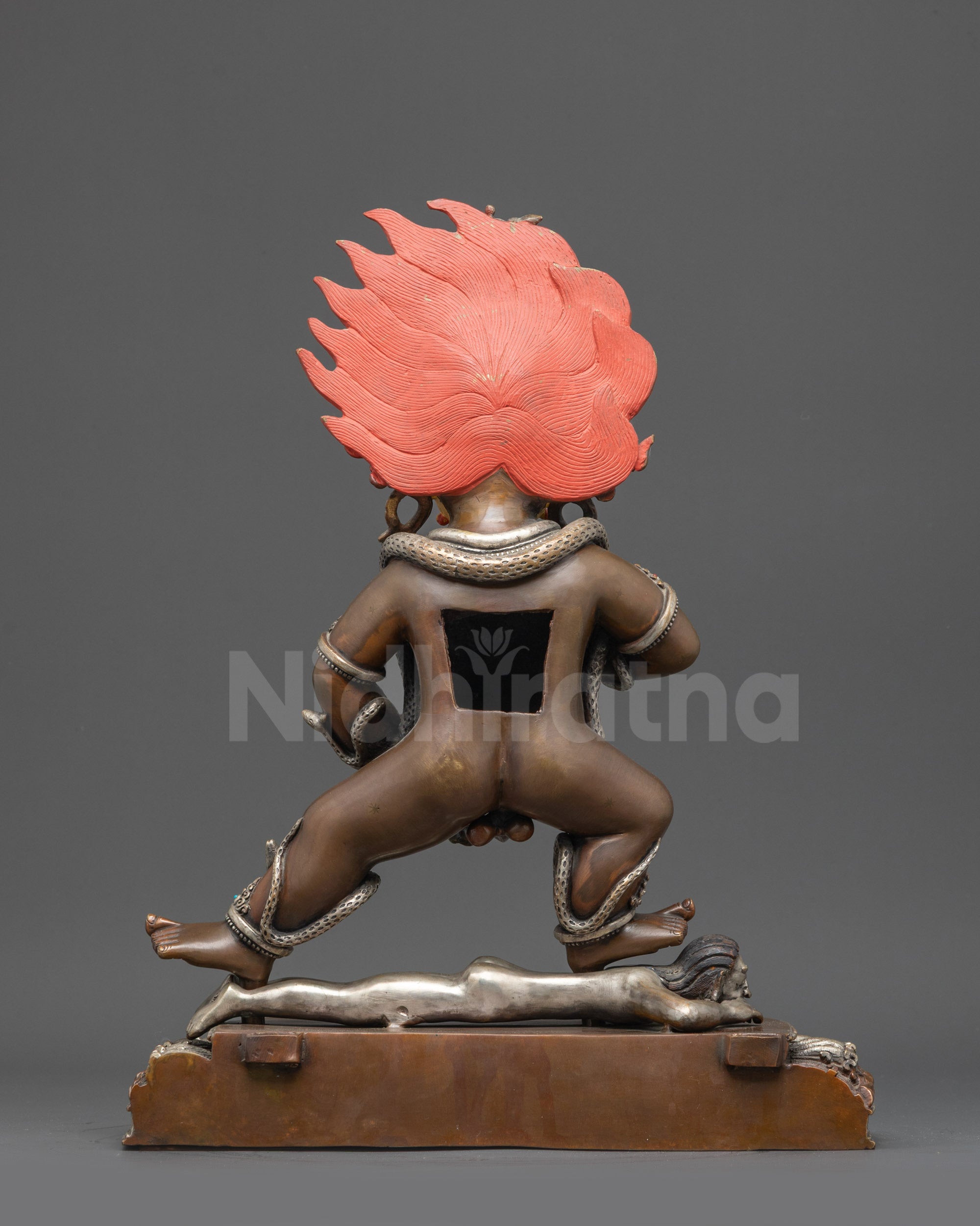 Oxidized Black Dzambhala Statue | Traditional Himalayan Buddhist Art