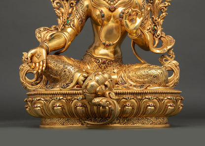 Exquisite Green Tara Statue – Fine Buddhist Sculpture