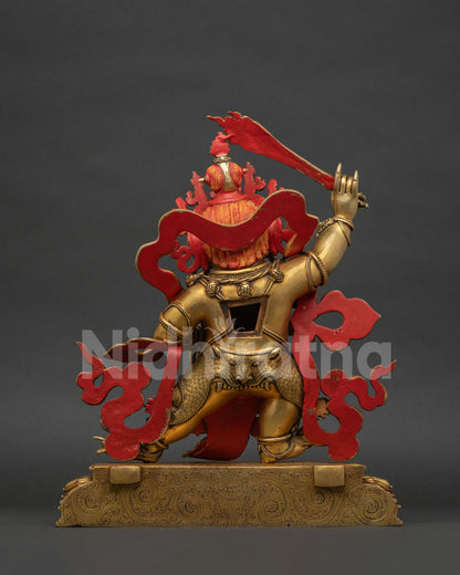 Black Manjushri Copper Statue – Buddhist Altar Artwork from Nepal