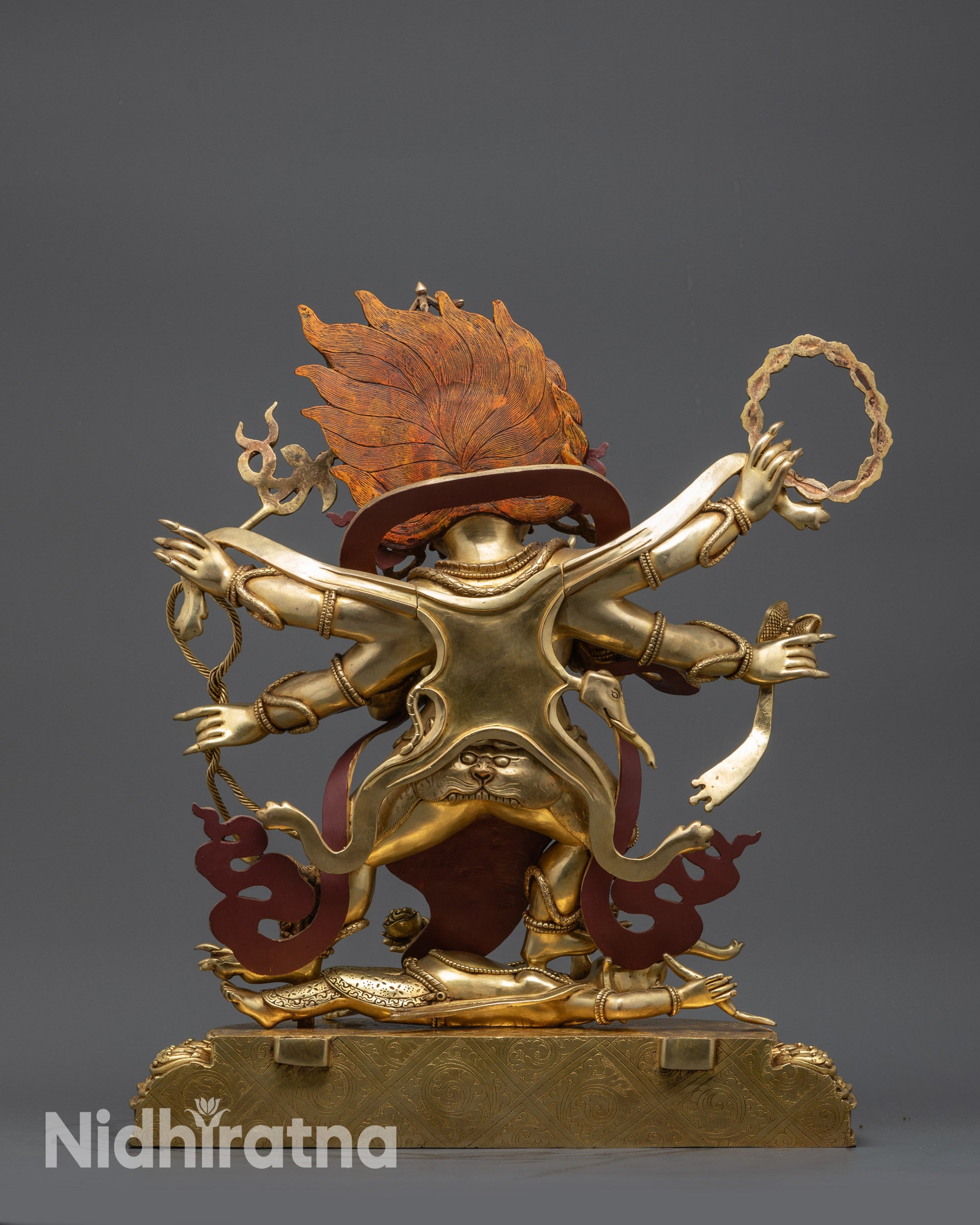 Premium Six-Armed Mahakala Statue | Fierce Guardian of Dharma Mahakala