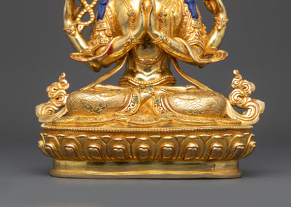 Sacred Bodhisattva Chenrezig Statue | Handcrafted Meditation Statue
