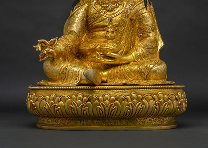 Exquisite Large Guru Rinpoche Statue | Fine Newari Craftsmanship