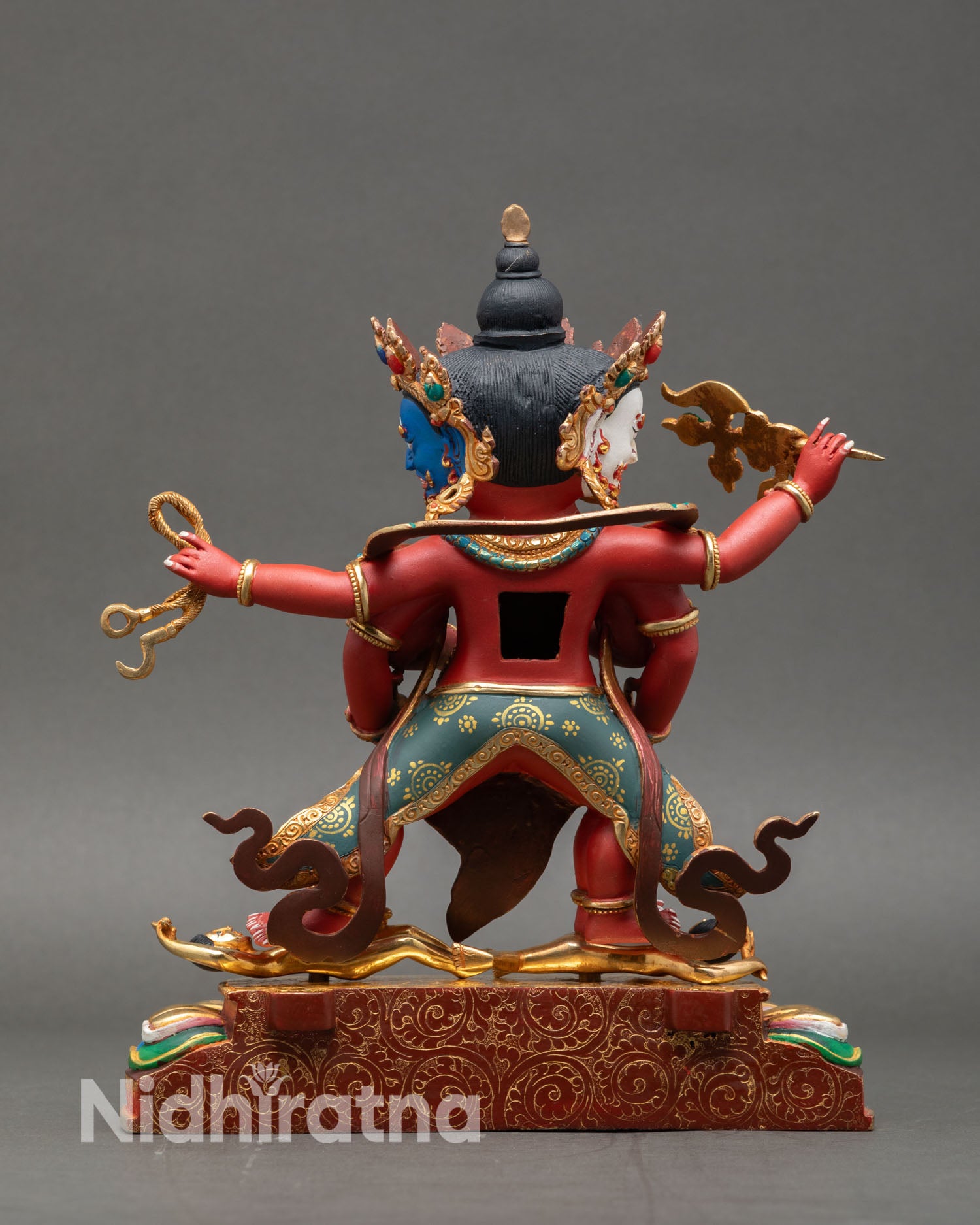 Red Dzambhala Statue | Tibetan Guardian of Wealth