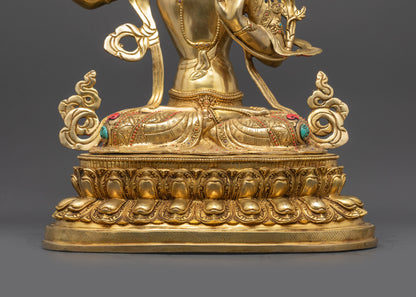 Premium Nepalese Manjushri Sculpture | Bodhisattva of Wisdom Idol