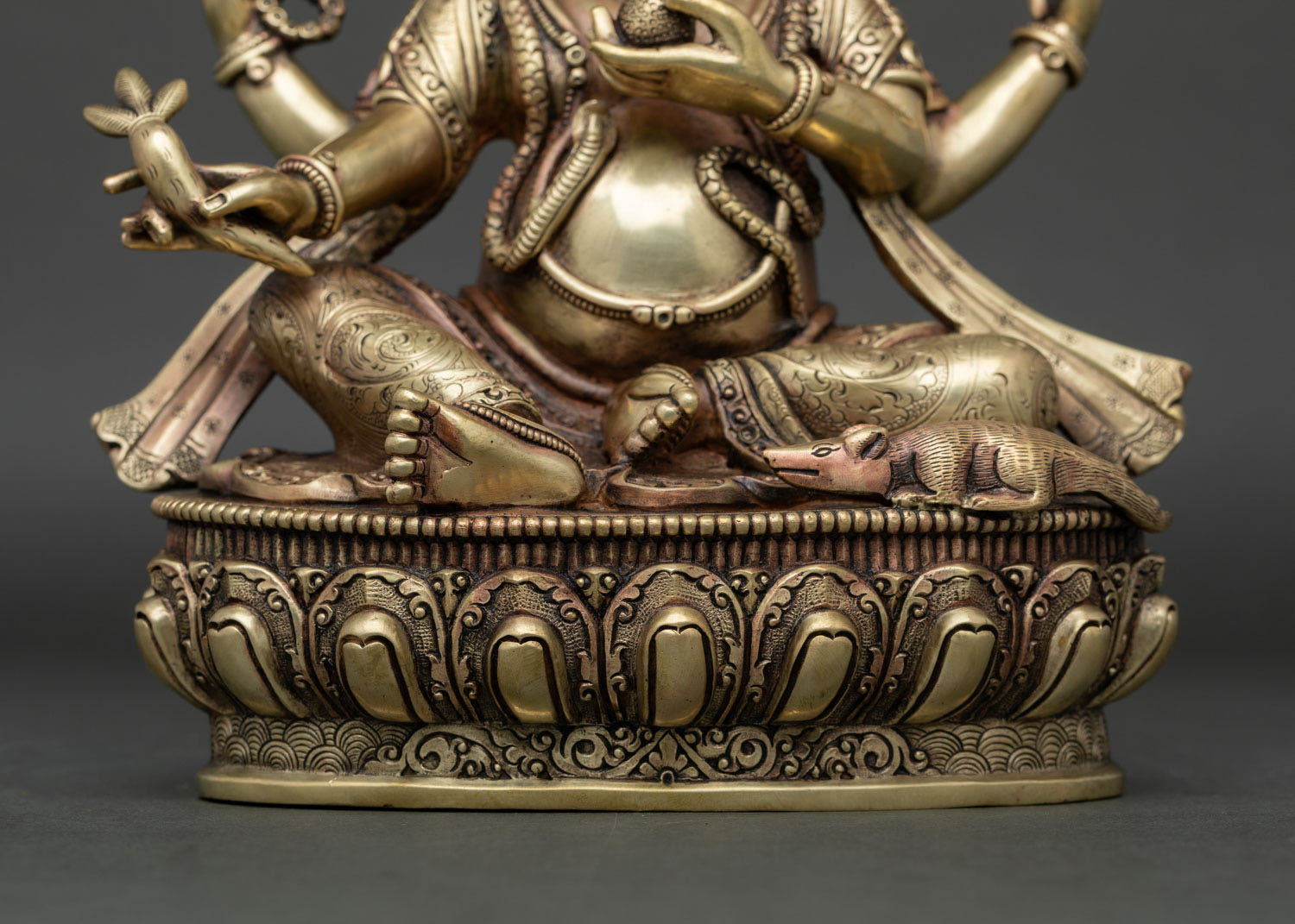 Divine Ganesh Copper Statue | Handmade Buddhist-Hindu Art from Nepal