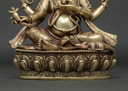 Divine Ganesh Copper Statue | Handmade Buddhist-Hindu Art from Nepal