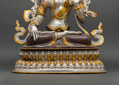 Handcrafted White Tara Statue – Goddess of Longevity & Peace