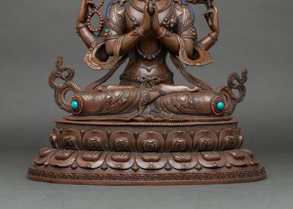 Chenrezig Statue – Handmade Himalayan Compassion Deity