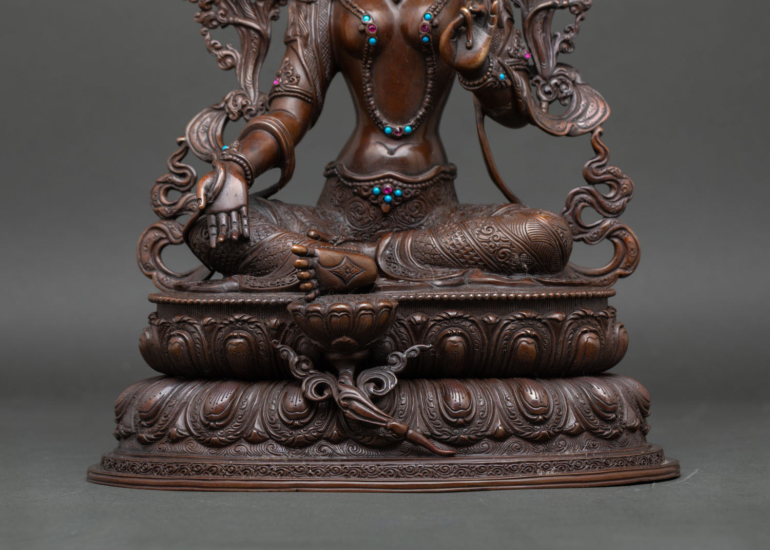 Handcrafted Green Tara Statue | Buddhist Spiritual Decor