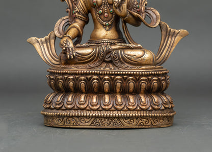 White Tara Statue | Buddhist Goddess Figurine for Peace & Healing