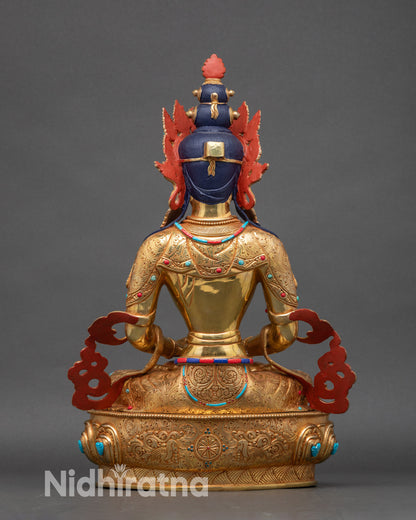 Divine Amitayus Sculpture for Home Decor & Meditation