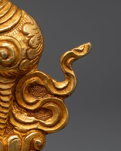 3" Gold Fire-Gilded Ashtamangala Set | Symbol of Universal Harmony