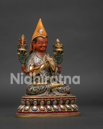 Tsongkhapa Statue Set – Tibetan Gelug Masters Figurine Collection