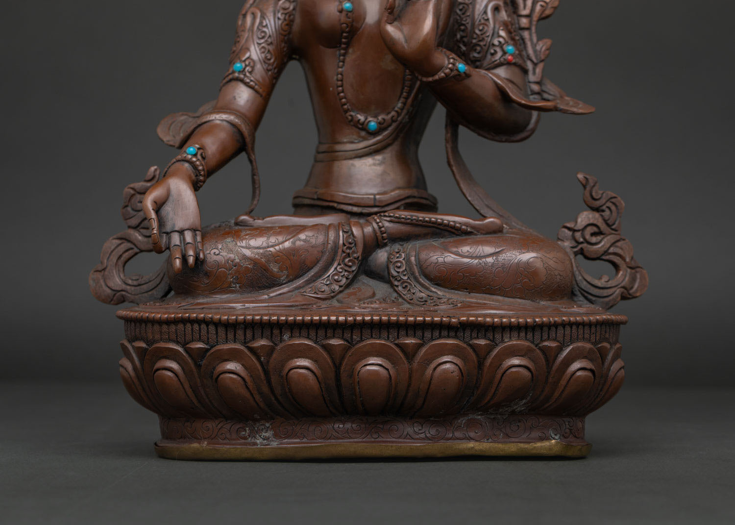 Oxidized White Tara Statue | Seven Eyed Female Buddha Sculpture