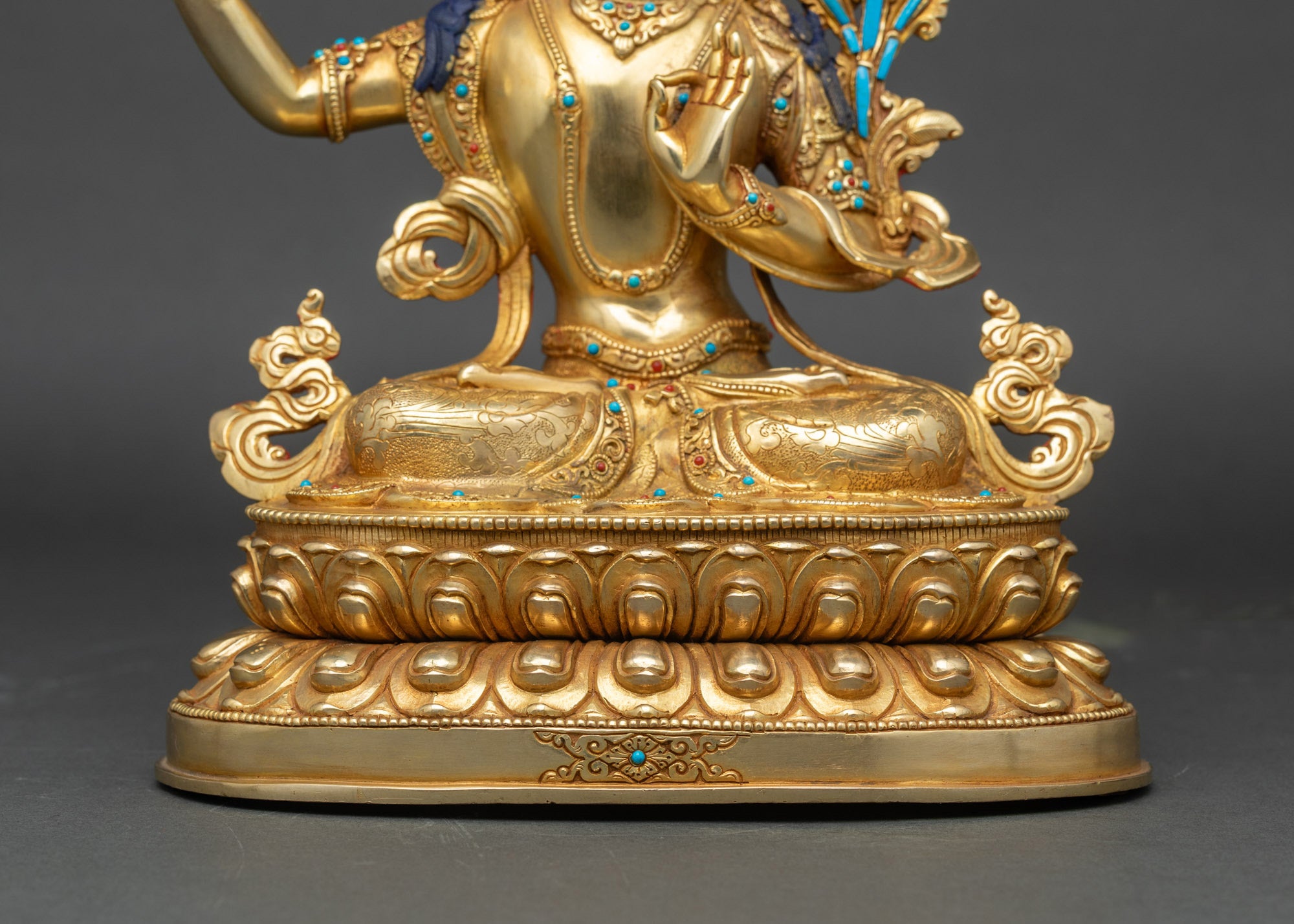 Sacred Manjushree Statue -  Buddhist Deity of Wisdom and Compassion