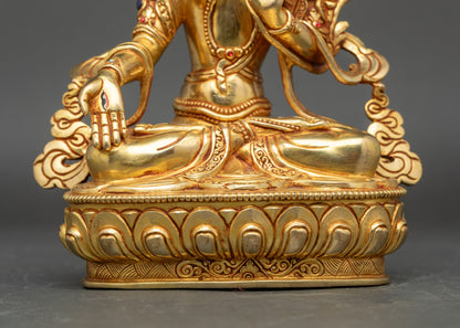 Tibetan White Tara Figurine | Spiritual Protection & Altar Decor