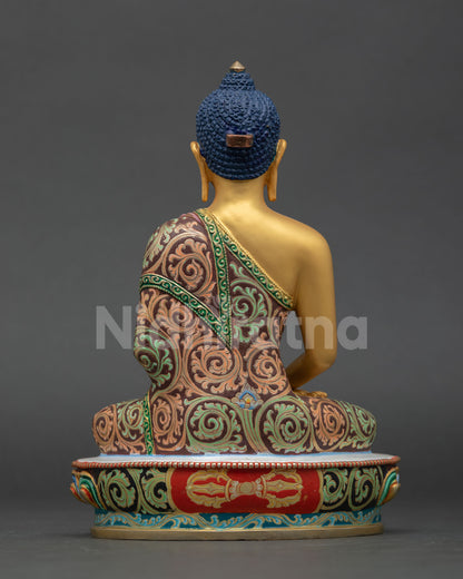 Vibrant Amitabha Buddha Statue | Devotional Buddhist Sculpture
