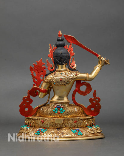 Manjushri Statue – Traditional Meditation and Spiritual Art