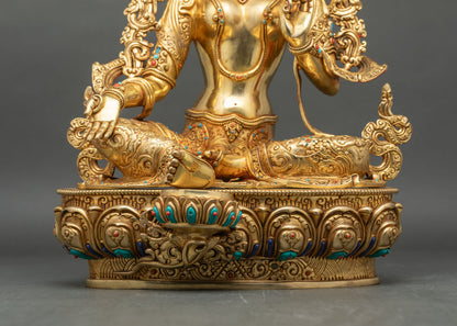 Female Buddha Green Tara Statue | Handcrafted in Nepal