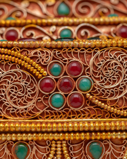 Handcrafted Tibetan Treasure Box | Spiritual Storage Chest from Nepal