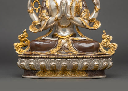 Tibetan Chenrezig Statue- The Bodhisattva of Compassion