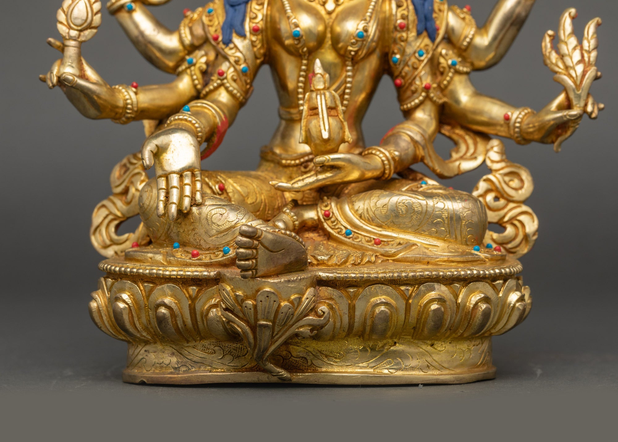 Goddess of Wealth Vasudhara Statue | Nepalese Spiritual Sculpture