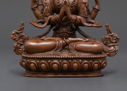 Meditation Avalokiteshvara Statue | Authentic Himalayan Buddhist Idol