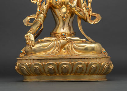 Tibetan White Tara Statue | Luxury Buddhist Altar Decor