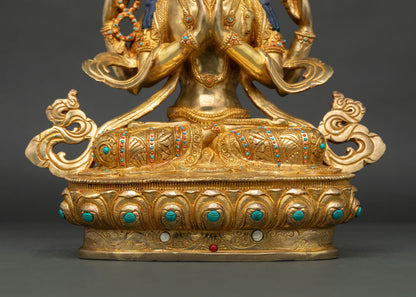 Chenrezig Statue | Buddhist Shrine Decor from Nepal