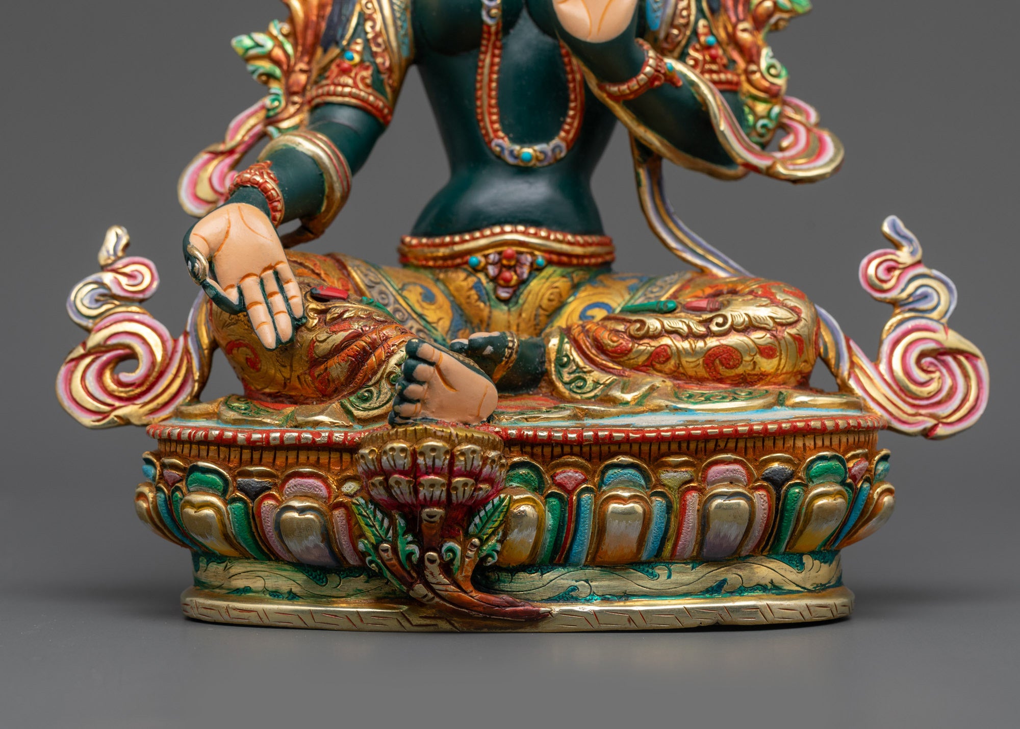Beautifully Detailed Green Tara Statue | Art for Spiritual Enlightenment