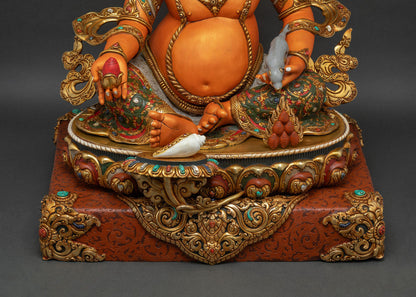 Vibrant Dzambhala Statue | The Guardian of Wealth and Fortune