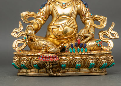 Nepalese Wealth Deity Dzambhala Statue for Spiritual Decor