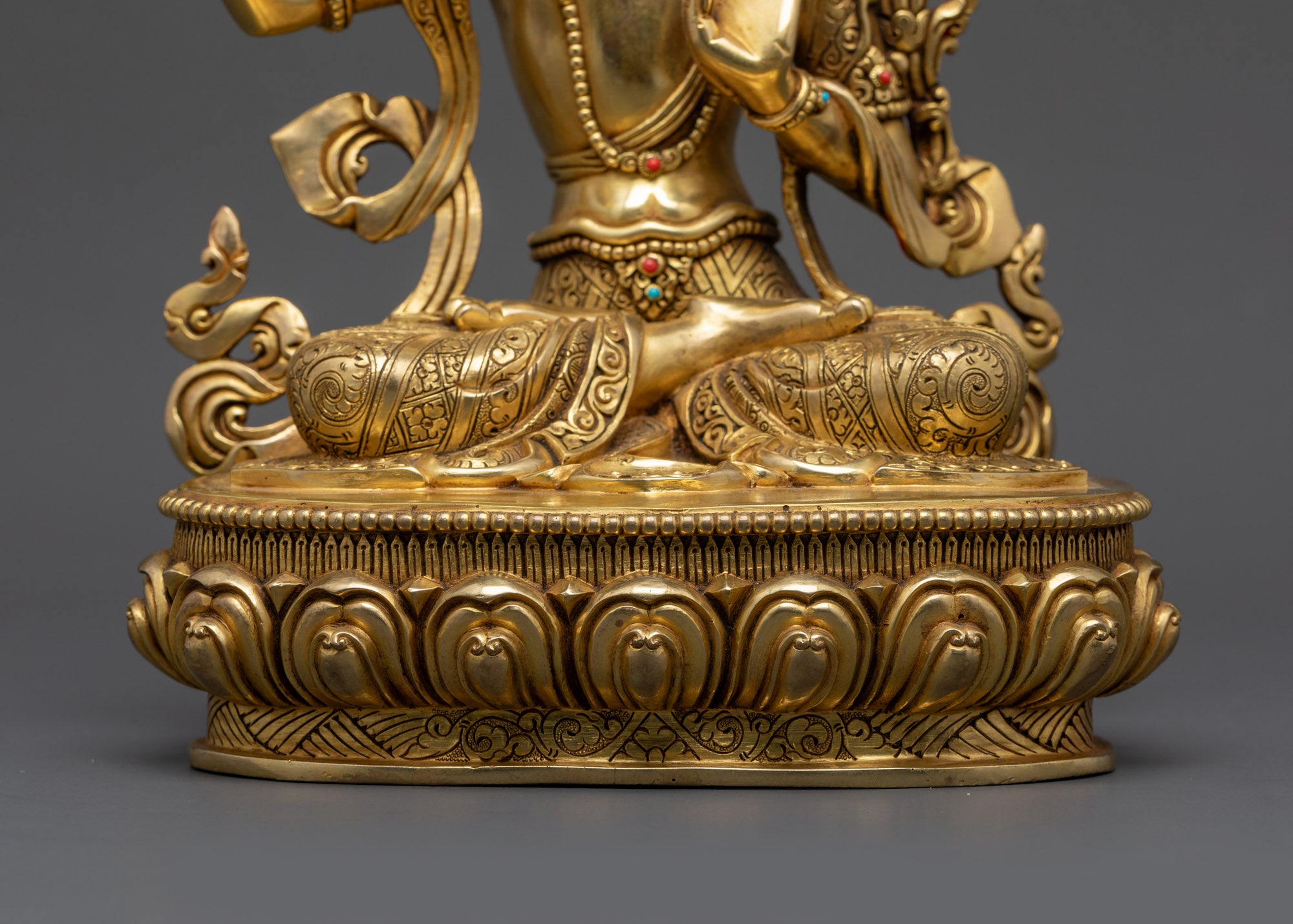 Tibetan Bodhisattva Manjushree Statue | Vajrayana God of Wisdom Idol