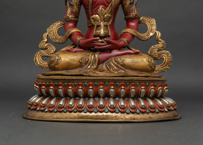 Amitayus Buddha Statue for Longevity | Handcrafted Nepalese Gold Art