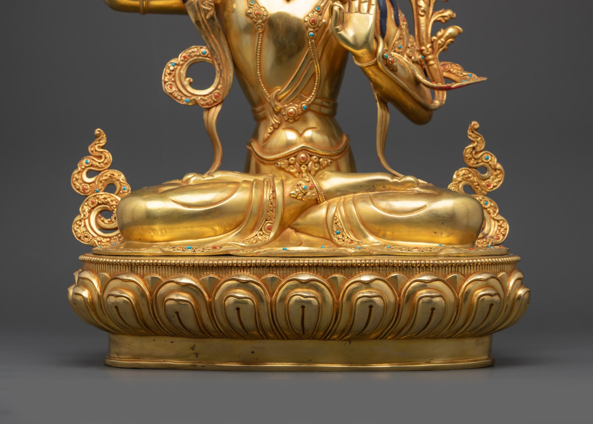 Awaken Wisdom with Monju Bosatsu Statue | Nepalese Handcrafted Artwork