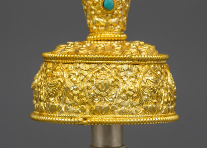Gold & Silver-plated Che Bhumba | Traditional Buddhist Offering Vessel