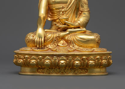 24K Fire Gold-Gilded Shakyamuni Buddha Statue | The Enlightened One