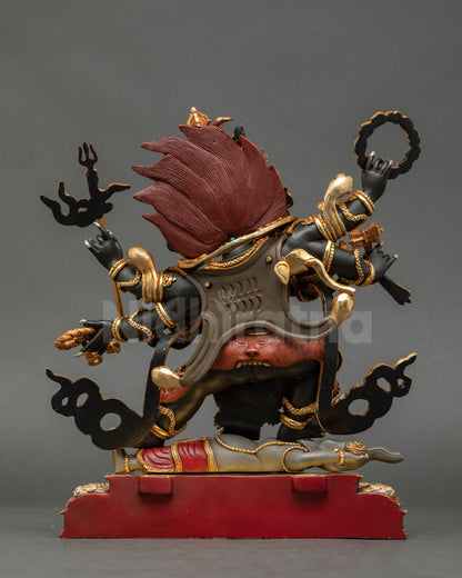 Handcrafted Six Arm Mahakala Statue | Symbol of Protection & Awakening