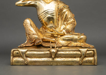 Milarepa Statue | Handicrafted Tibetan Yogi Figure from Nepal