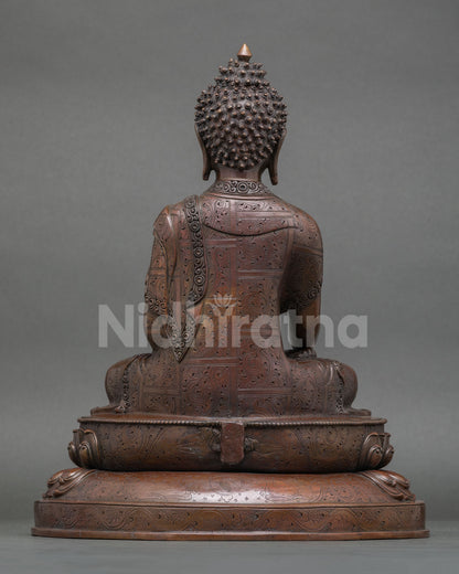 Buddha Statue | Oxidized Copper Meditation Sculpture