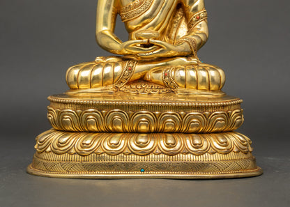 Nepalese Amitabha Buddha Sculpture | Pure Land Meditation Icon