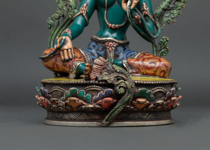 Blessed Green Tara Statue | Nepalese Spiritual Art
