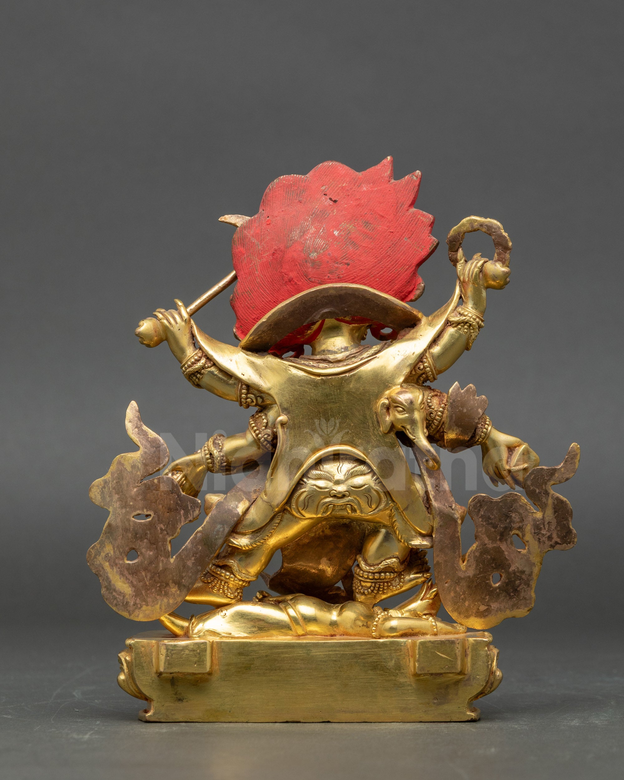 Six Armed Mahakala Statue- Handmade Buddhist Dharma Protector