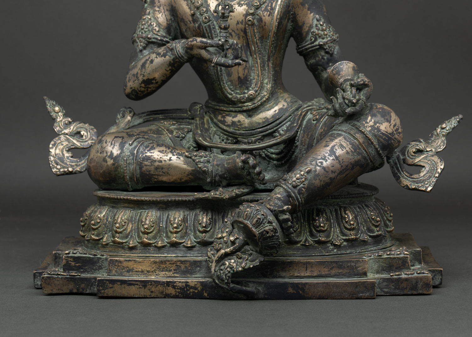 Solid Bronze Vajrasattva Statue – Tibetan Buddhist Figurine