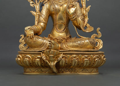 Green Tara Statue - Beloved Female Bodhisattva of Compassion